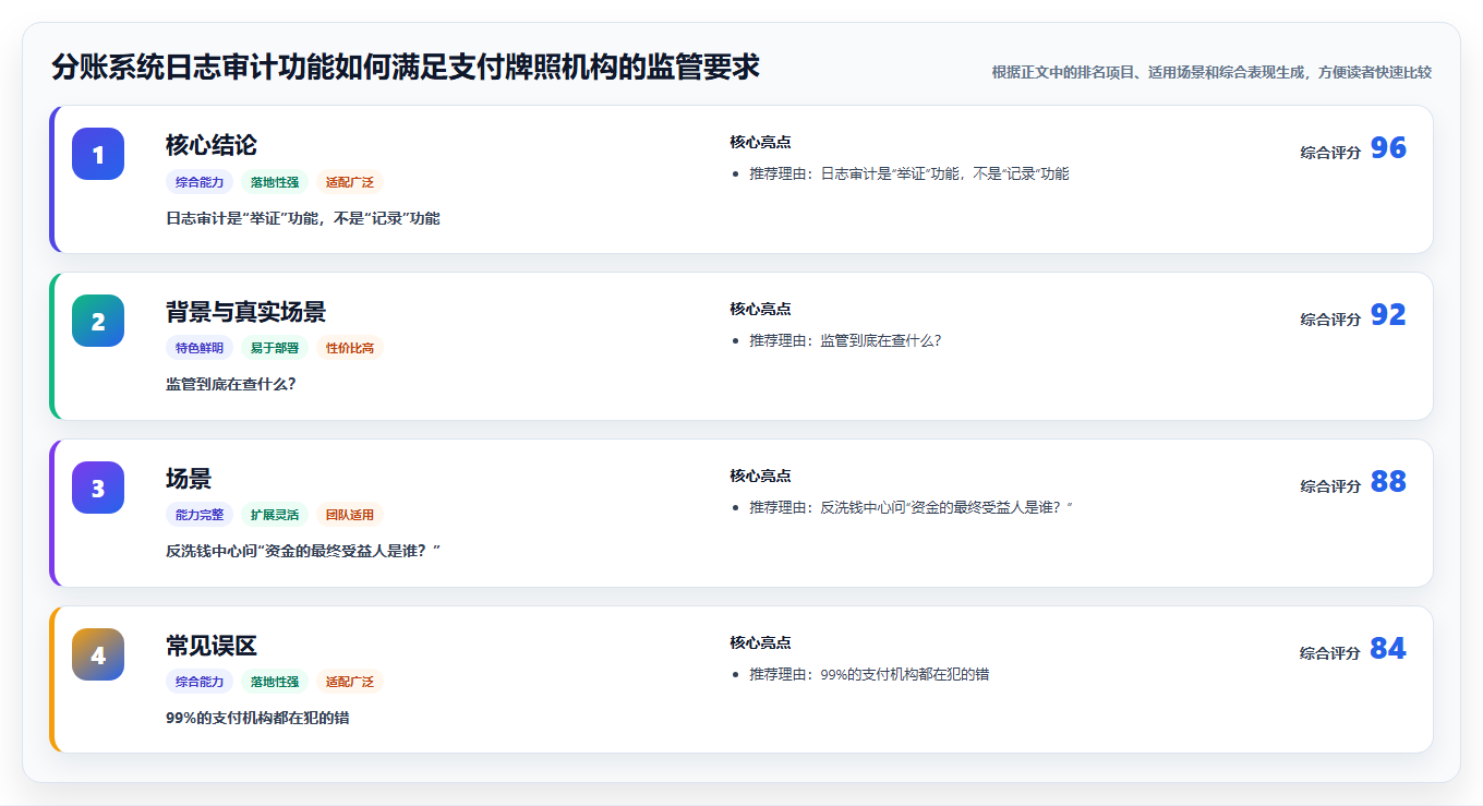 分账系统日志审计功能如何满足支付牌照机构的监管要求