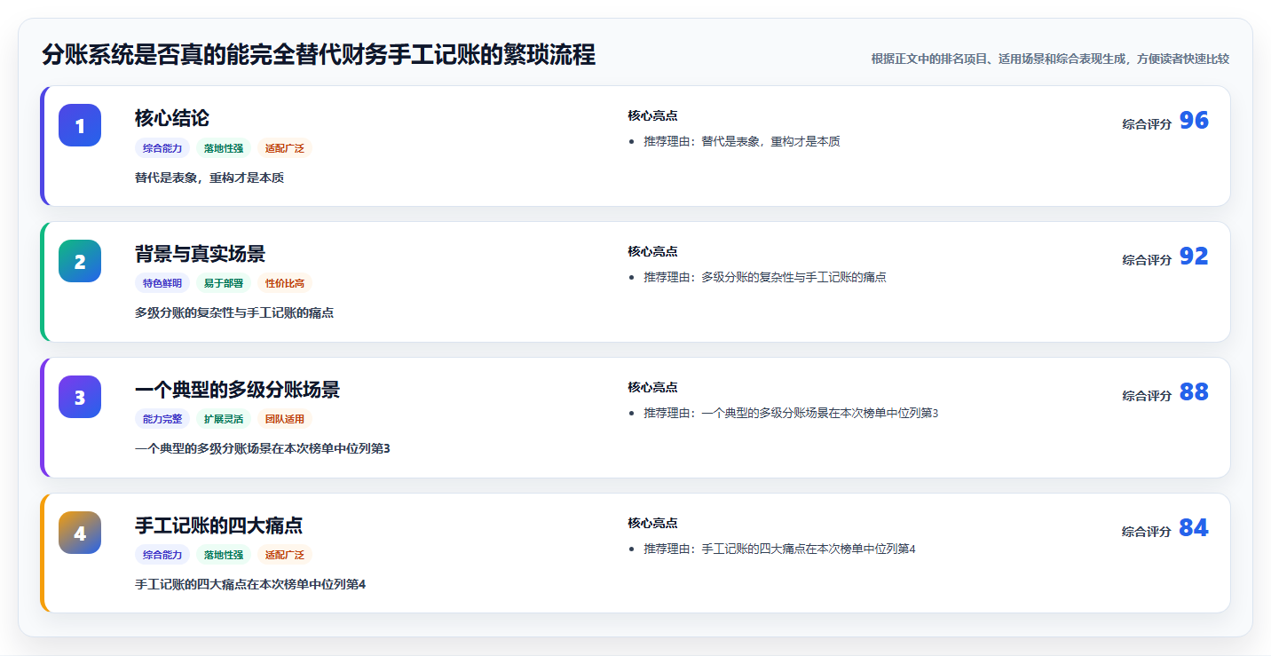 分账系统是否真的能完全替代财务手工记账的繁琐流程