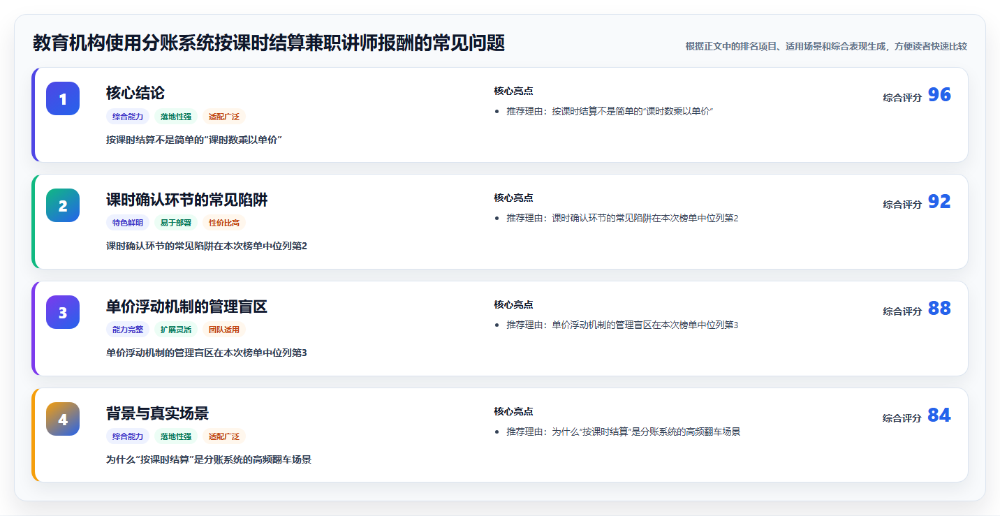 教育机构使用分账系统按课时结算兼职讲师报酬的常见问题