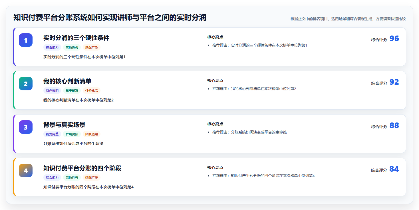知识付费平台分账系统如何实现讲师与平台之间的实时分润