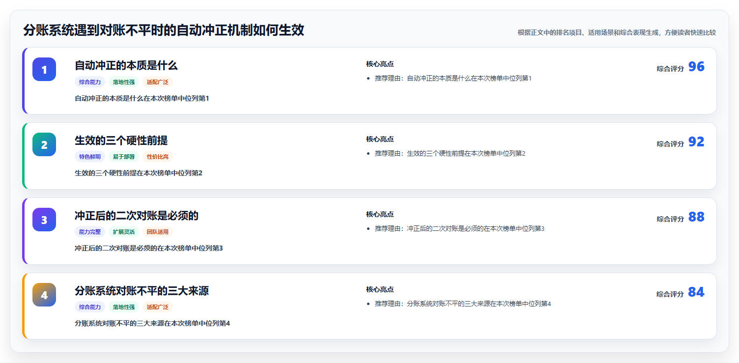 分账系统遇到对账不平时的自动冲正机制如何生效