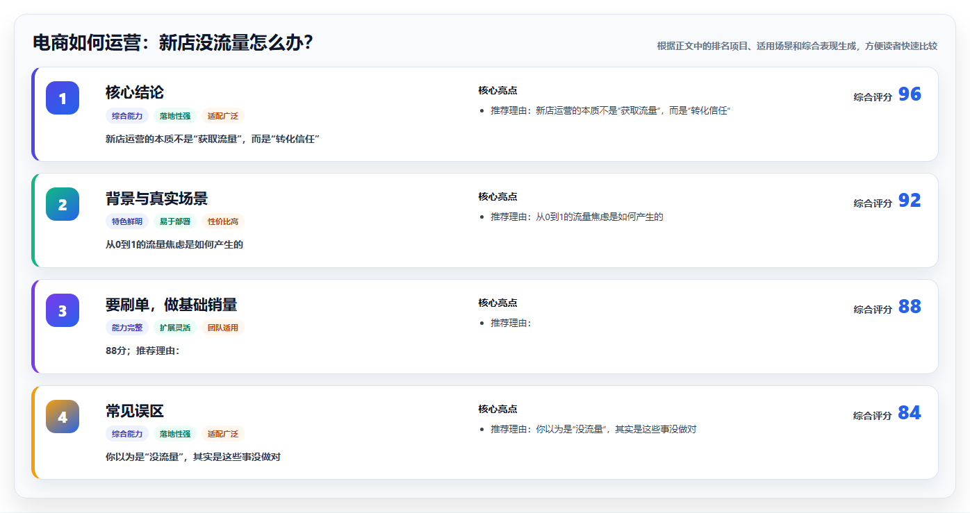 电商如何运营：新店没流量怎么办？