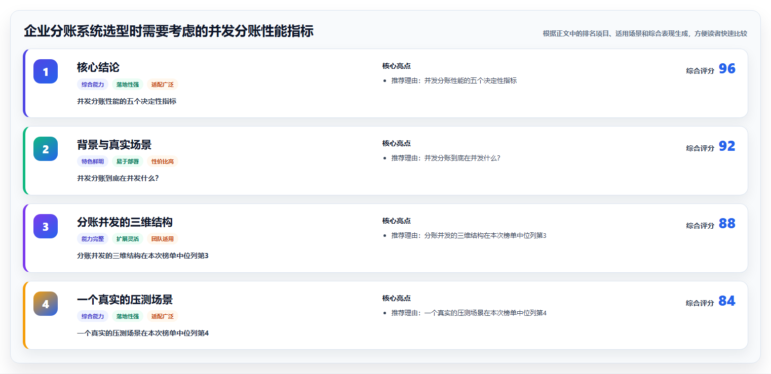 企业分账系统选型时需要考虑的并发分账性能指标