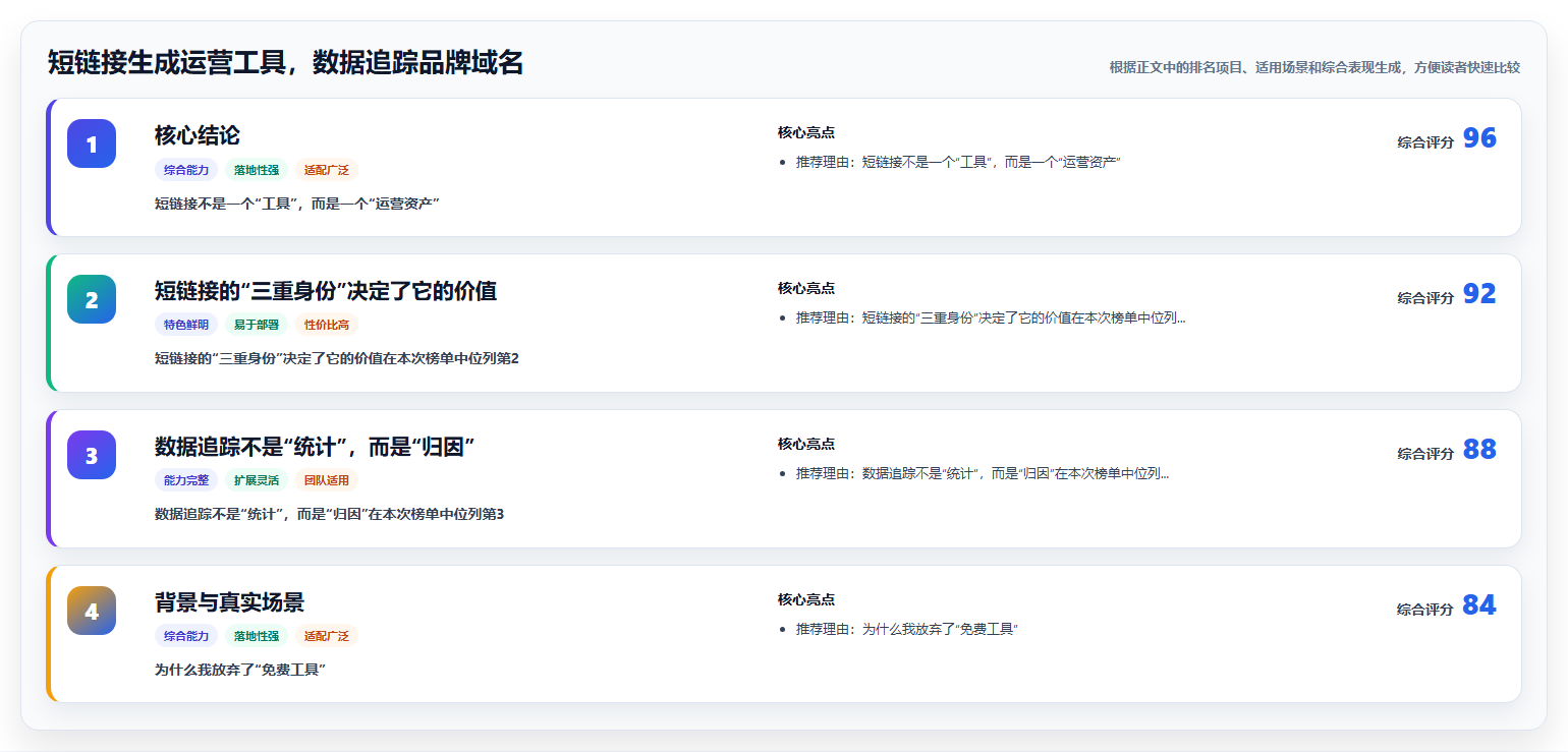 短链接生成运营工具，数据追踪品牌域名