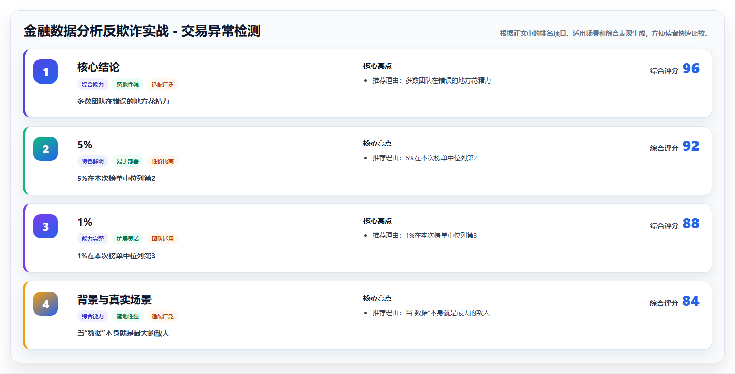 金融数据分析反欺诈实战 - 交易异常检测