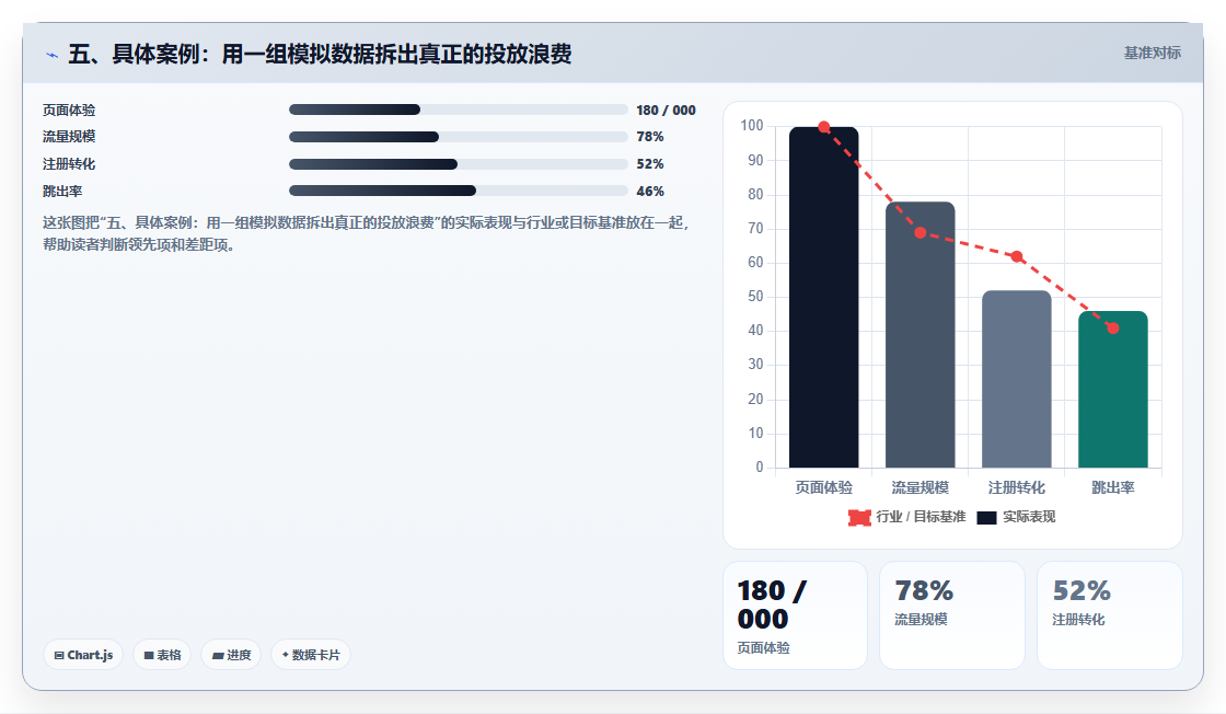 五、具体案例：用一组模拟数据拆出真正的投放浪费