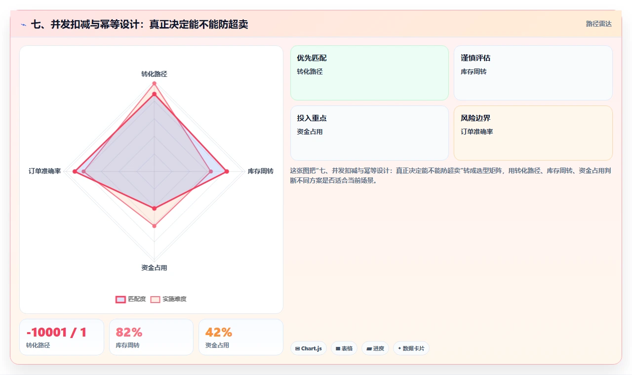 七、并发扣减与幂等设计：真正决定能不能防超卖
