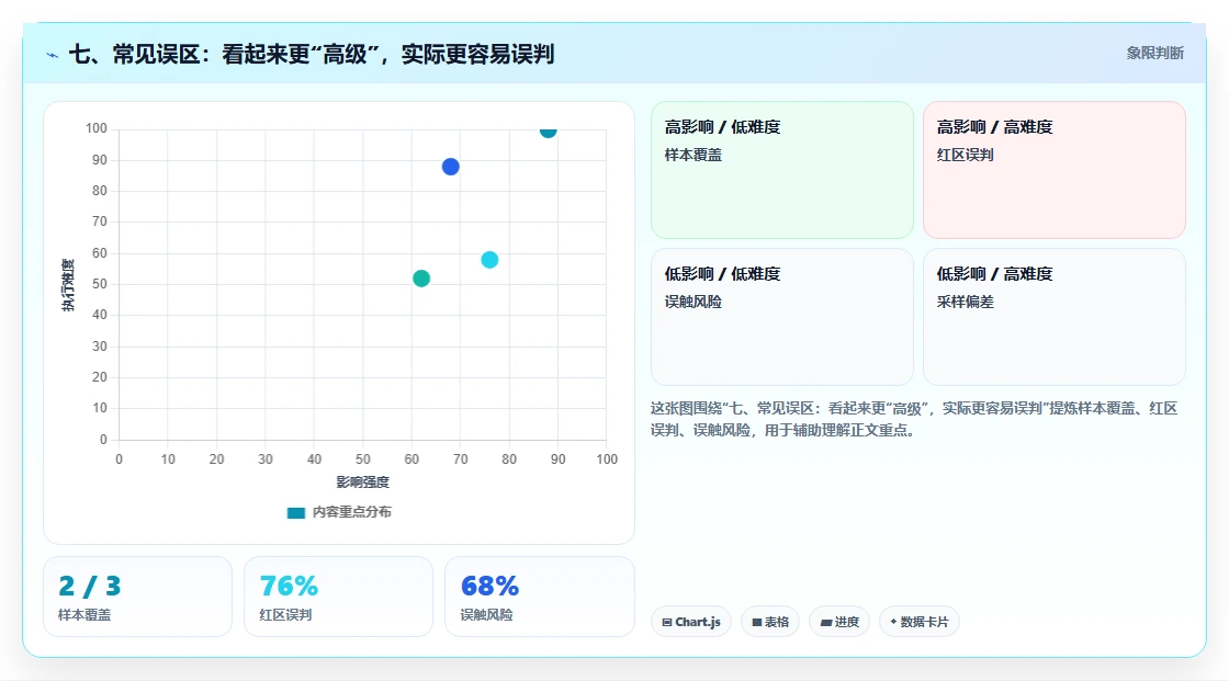 七、常见误区：看起来更“高级”，实际更容易误判