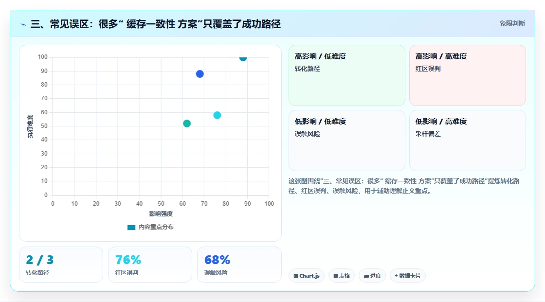 三、常见误区：很多“ 缓存一致性 方案”只覆盖了成功路径