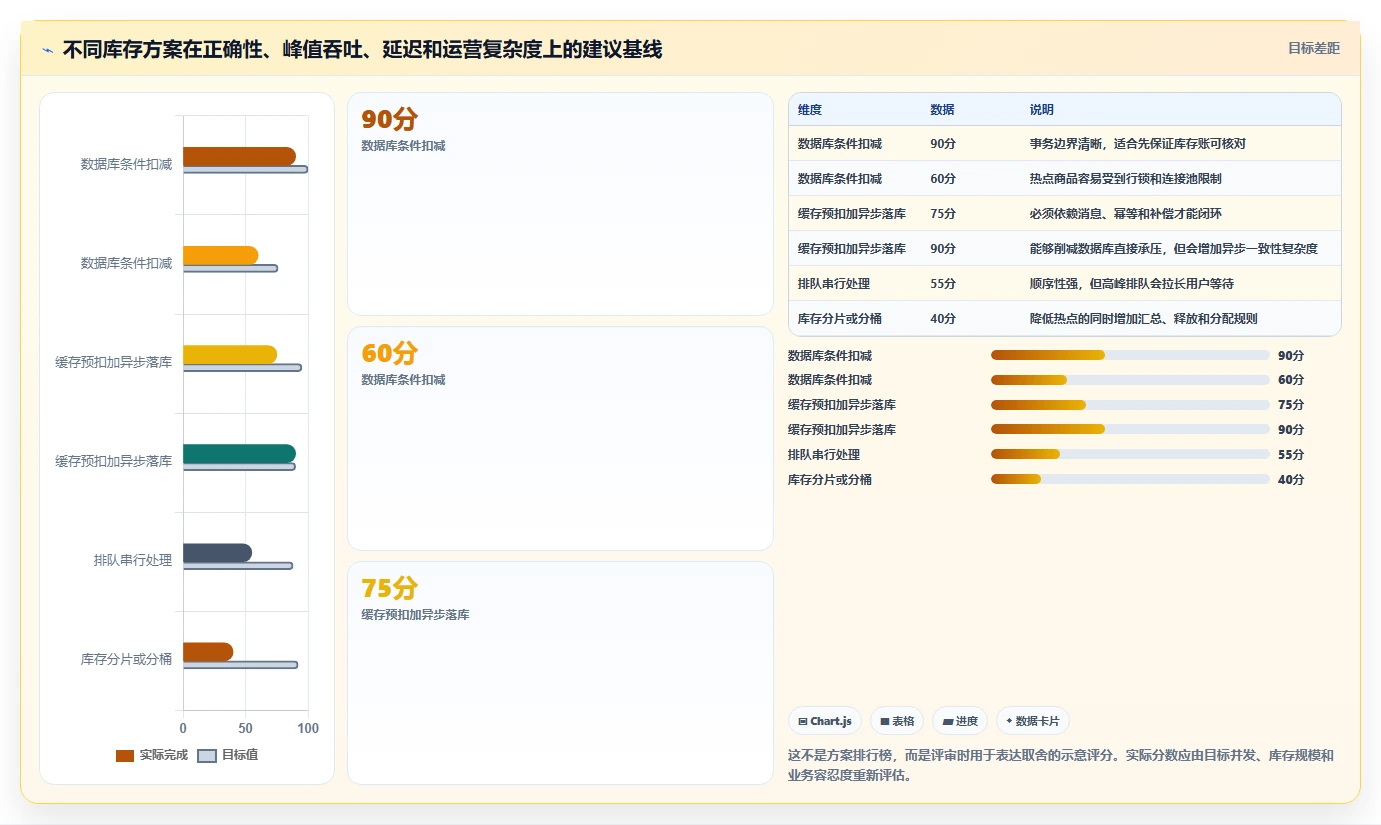 数据库存：项目经理核心指标：判断并发扣减是否正在缓解库存超卖