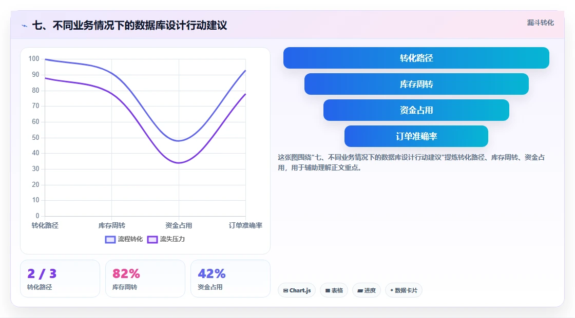 七、不同业务情况下的数据库设计行动建议