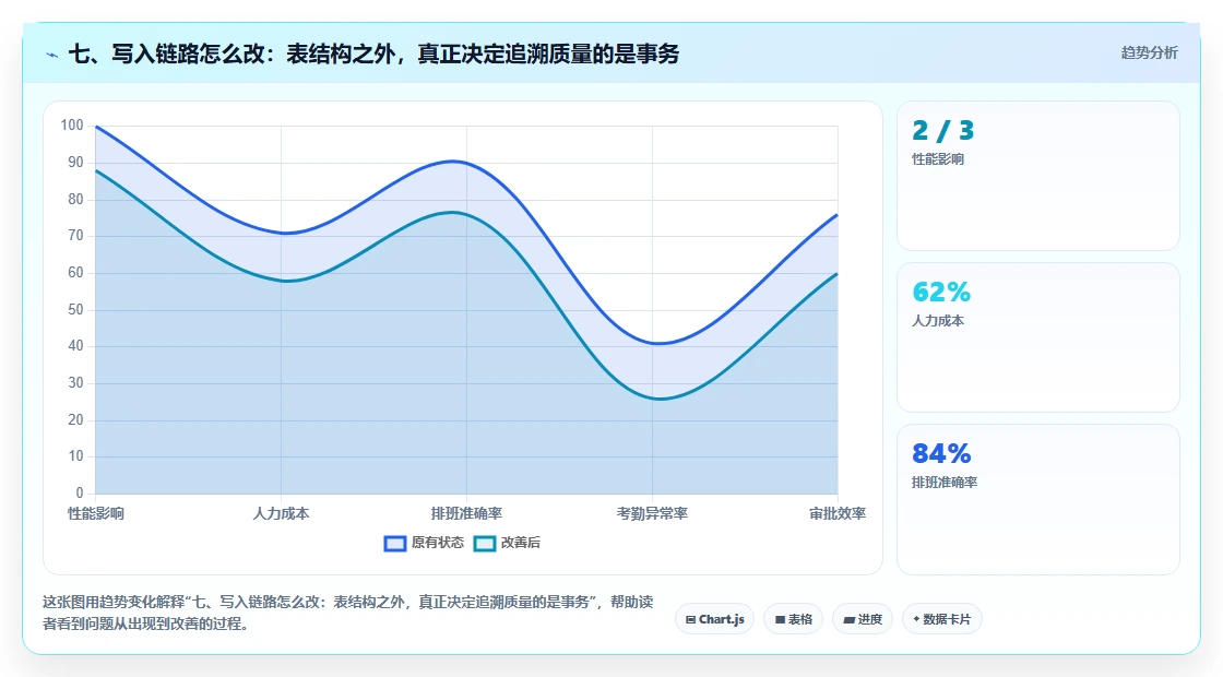 七、写入链路怎么改：表结构之外，真正决定追溯质量的是事务