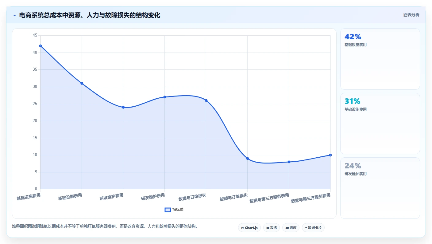 电商系统开发：电商企业改善方案：告别高峰期卡顿，逐步实现降低长期成本
