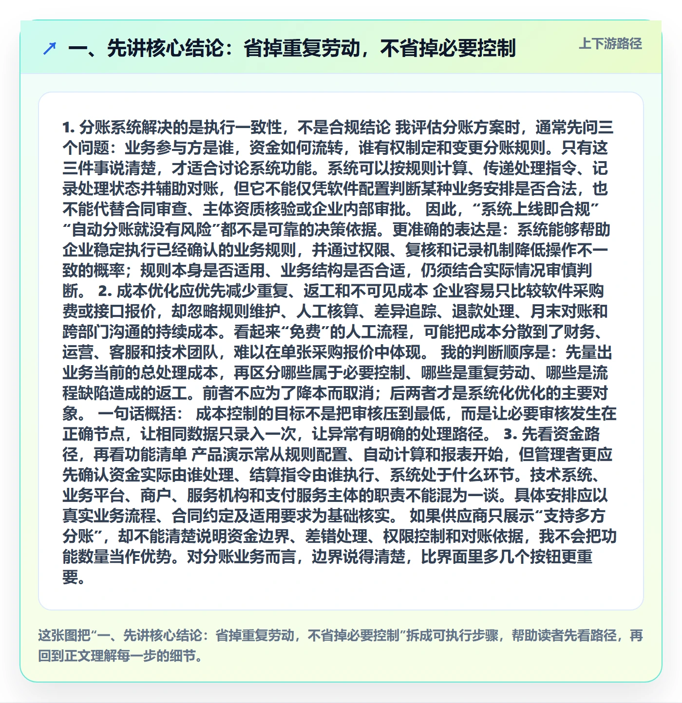 一、先讲核心结论：省掉重复劳动，不省掉必要控制
