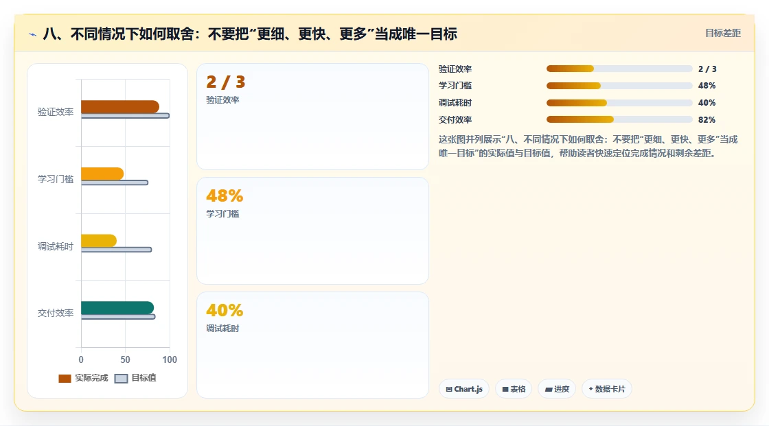 八、不同情况下如何取舍：不要把“更细、更快、更多”当成唯一目标