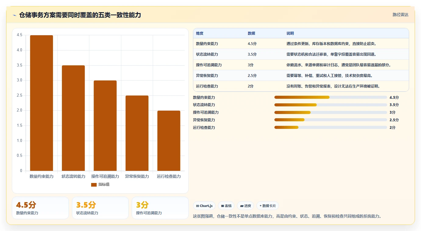 数据库存：仓储系统团队数据版方案：事务一致性的目标、动作与检查点