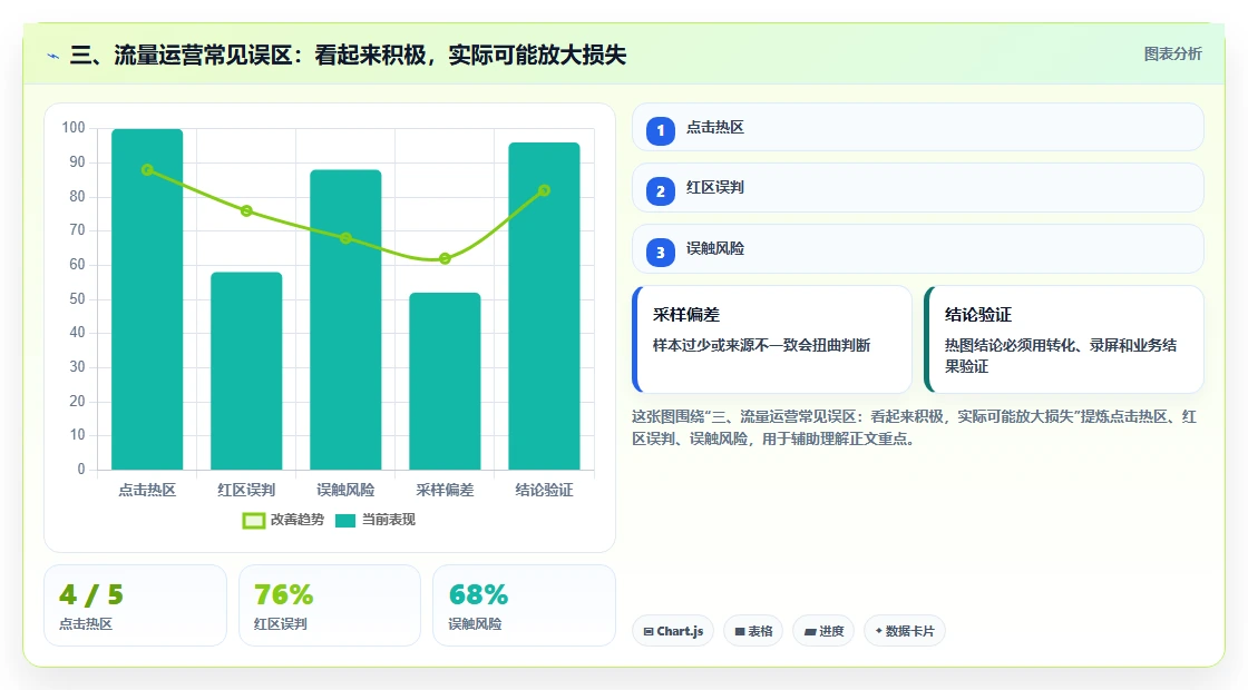 三、流量运营常见误区:看起来积极,实际可能放大损失