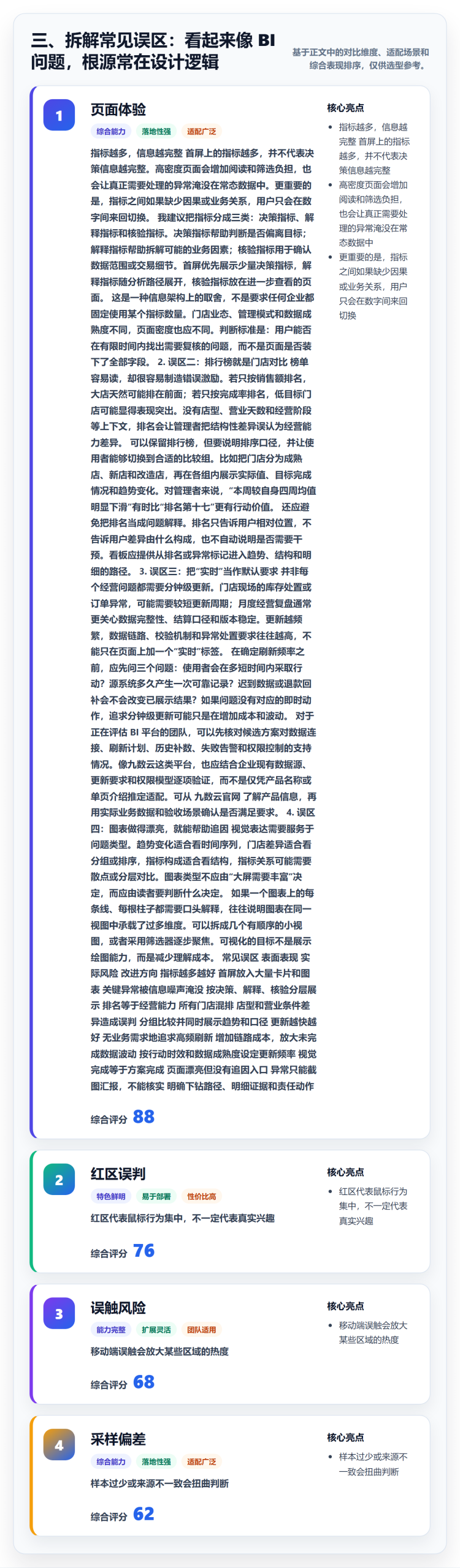三、拆解常见误区:看起来像 BI 问题,根源常在设计逻辑
