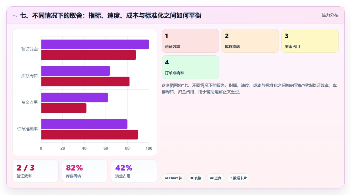 七、不同情况下的取舍：指标、速度、成本与标准化之间如何平衡