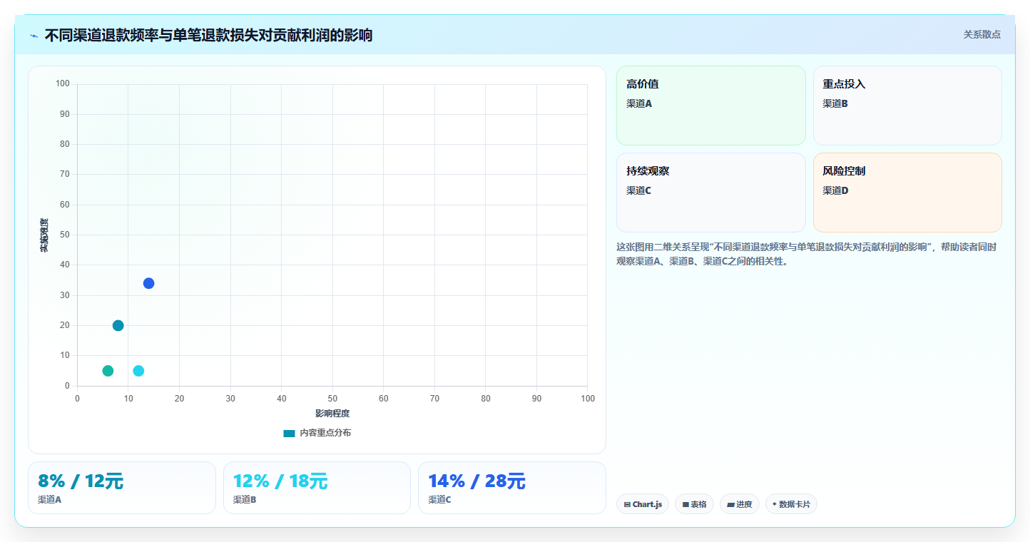 电商利润计算：电商新手必看清单：用退款损耗推动比较渠道价值