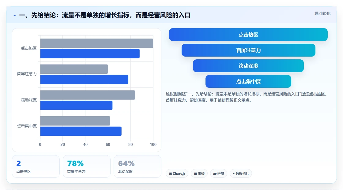 一、先给结论：流量不是单独的增长指标，而是经营风险的入口