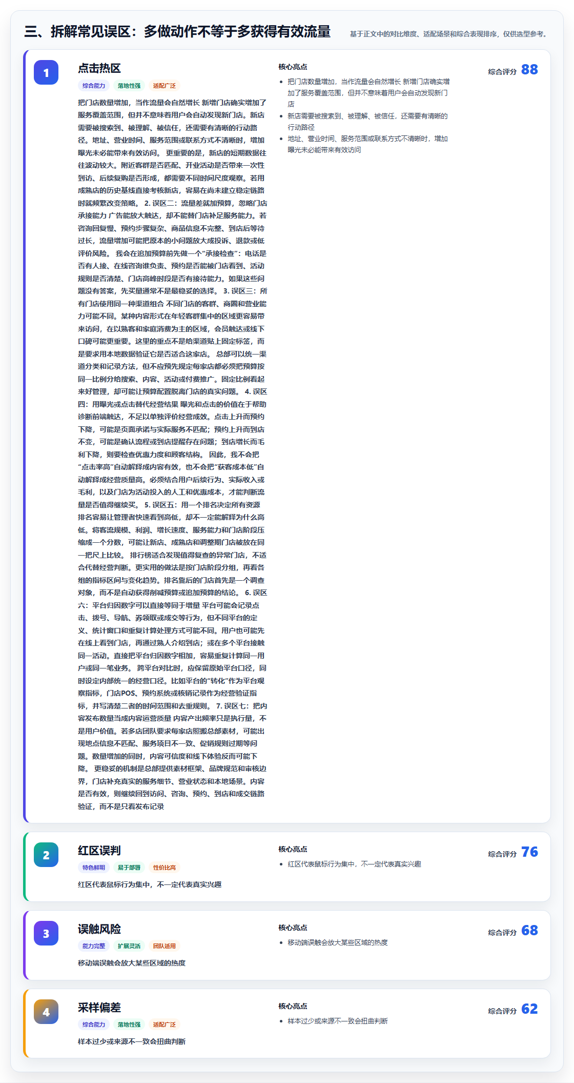三、拆解常见误区：多做动作不等于多获得有效流量
