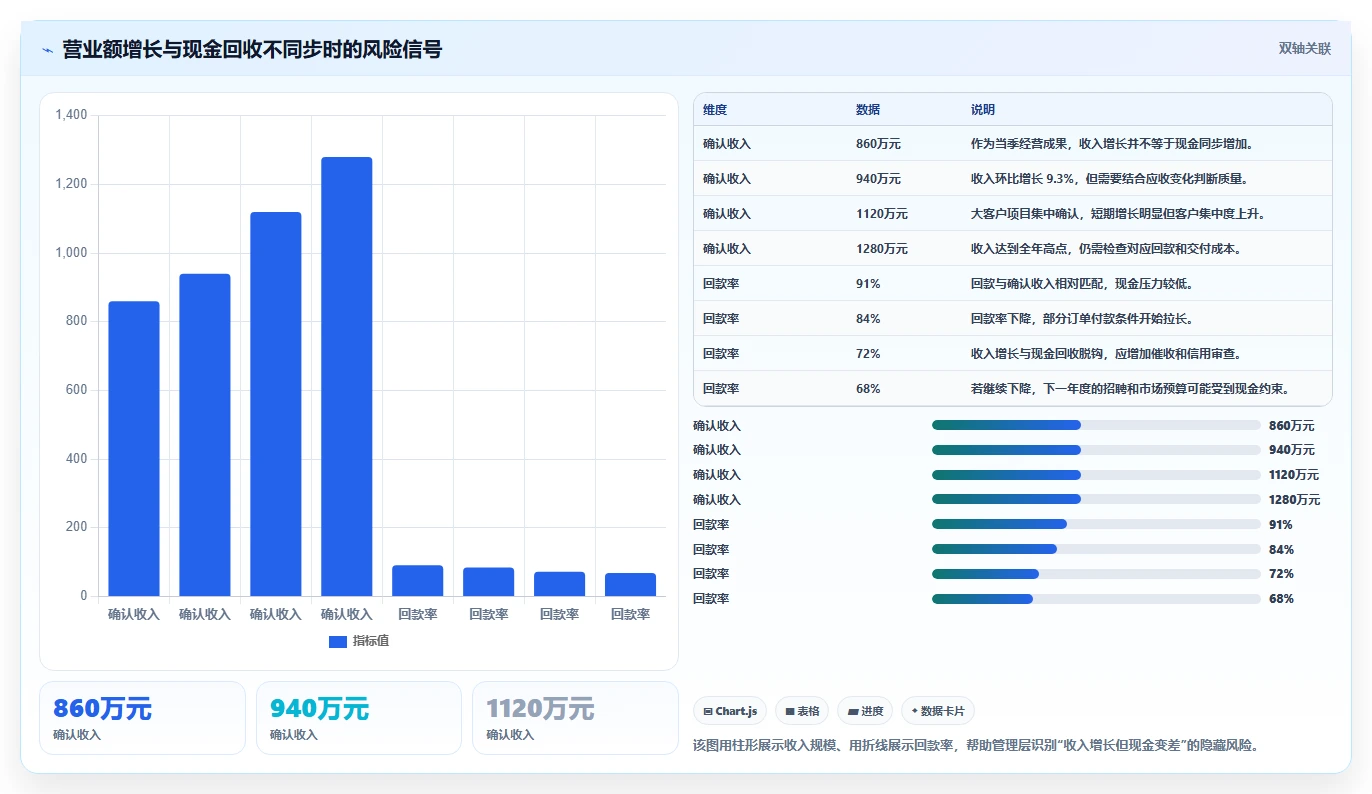 营业额分析：创业团队年度规划：季度汇报怎样持续改善减少手工统计