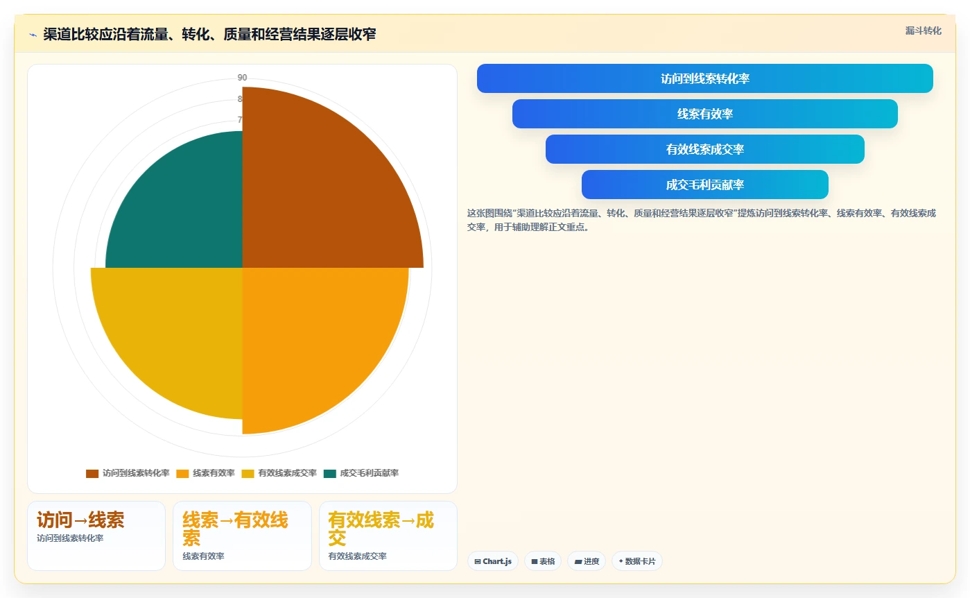 运营数据执行标准：渠道对比环节如何体现精细化运营