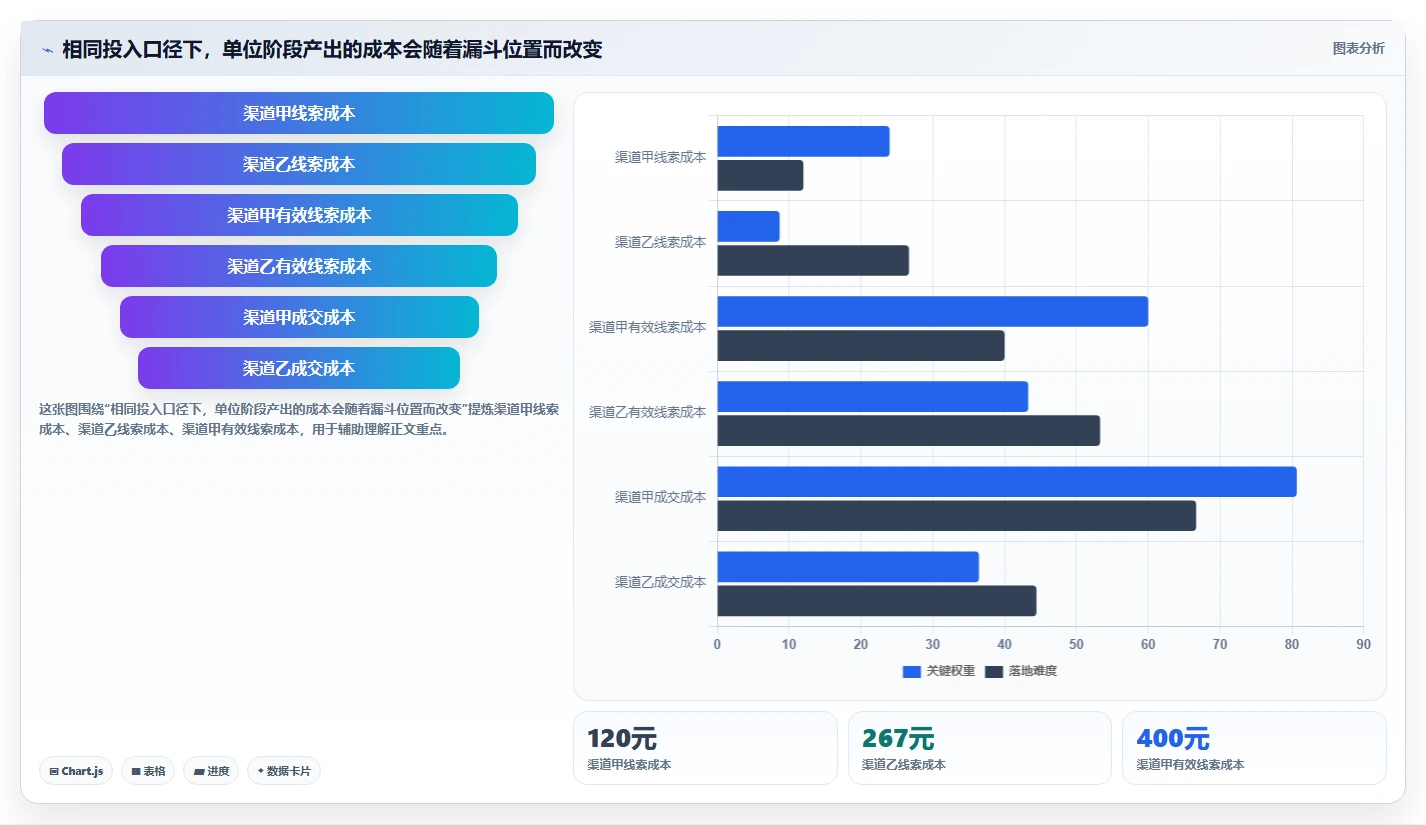 运营数据规划方法：转化漏斗与成本控制如何衔接