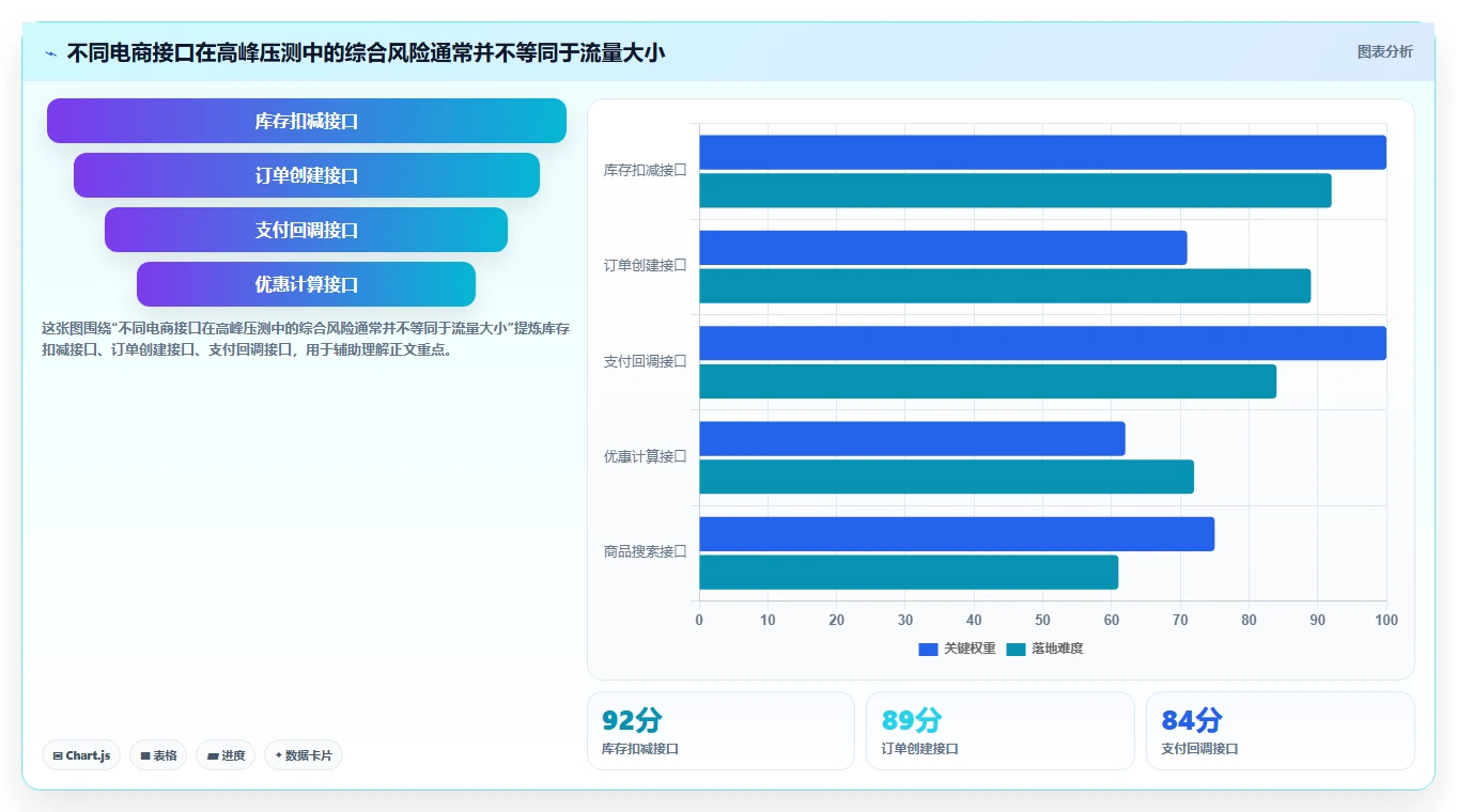 电商系统开发：技术负责人风险清单：性能压测最需警惕的接口不稳定