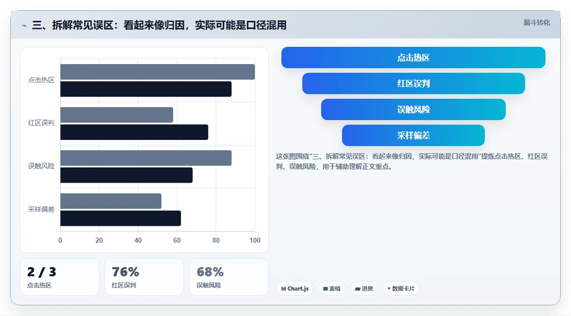 三、拆解常见误区：看起来像归因，实际可能是口径混用