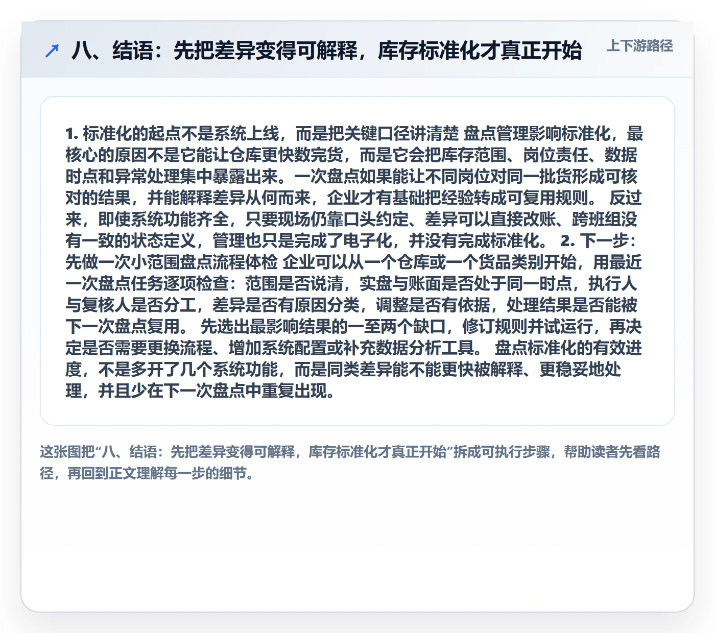 八、结语：先把差异变得可解释，库存标准化才真正开始