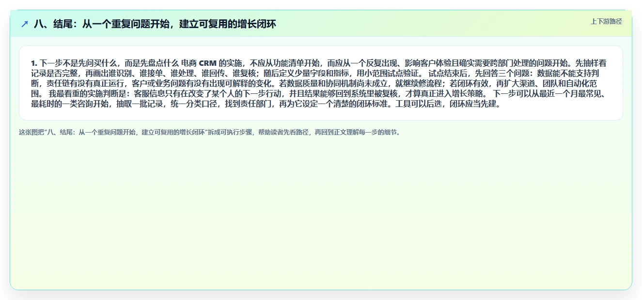 八、结尾：从一个重复问题开始，建立可复用的增长闭环