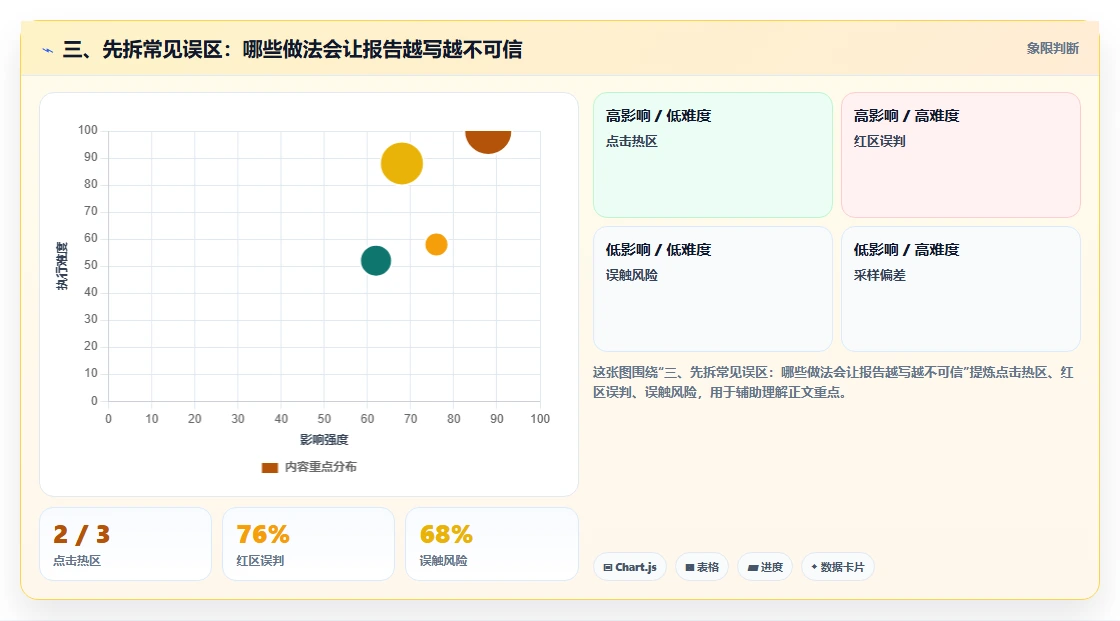 三、先拆常见误区：哪些做法会让报告越写越不可信