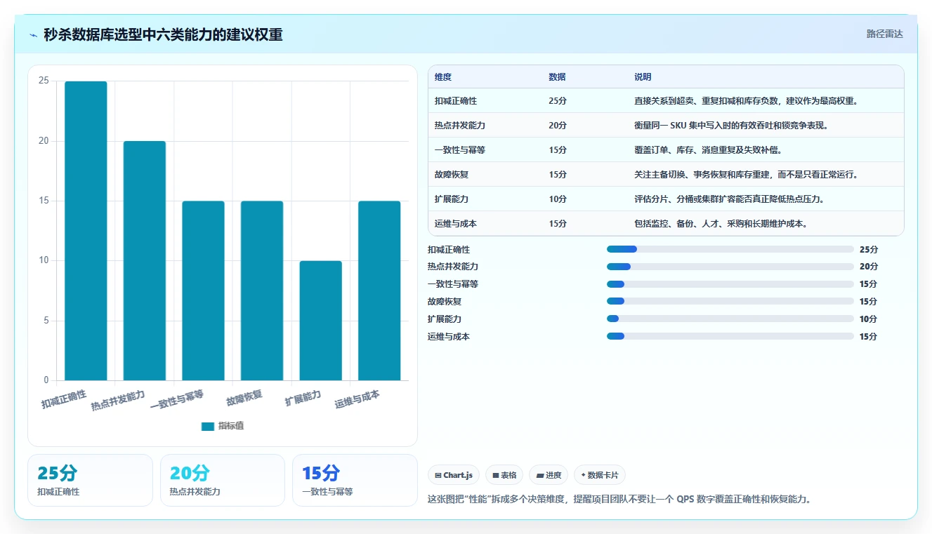 数据库存：项目经理选型思路：高并发秒杀应重点评估并发扣减
