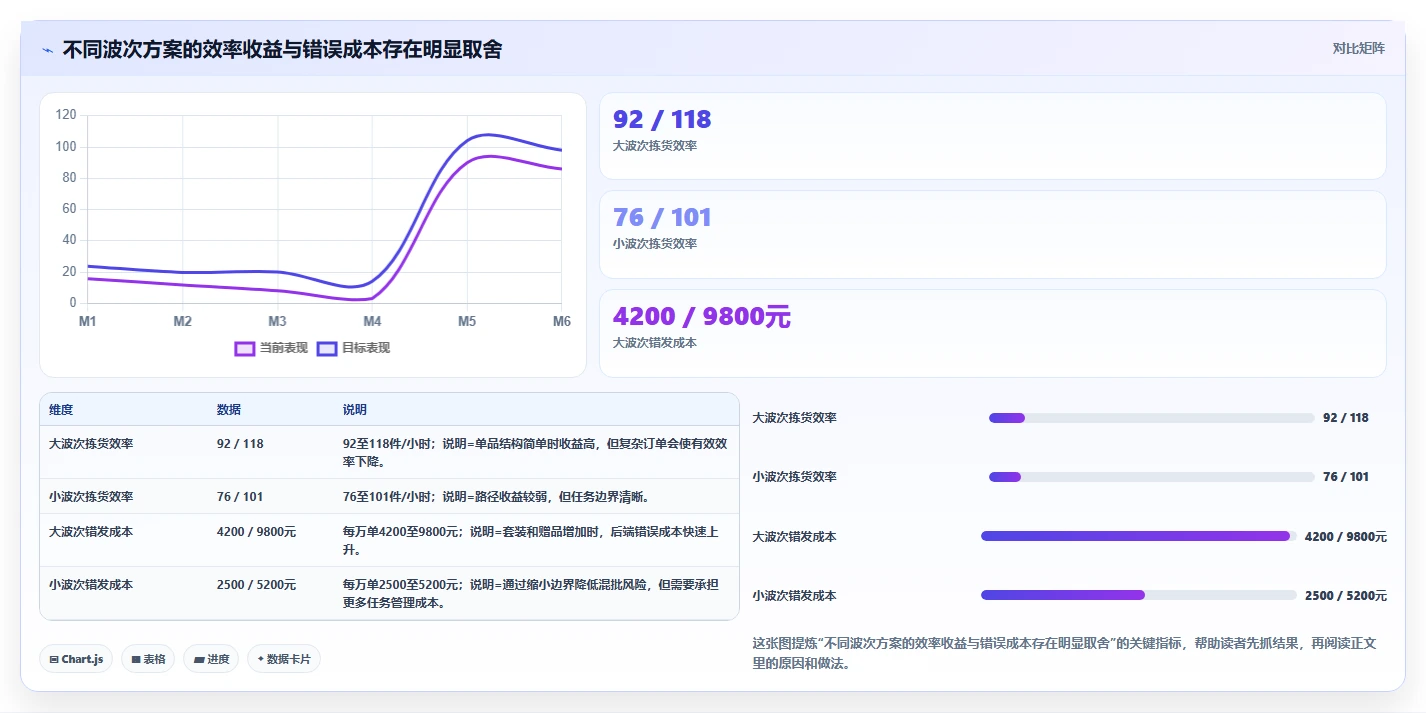 电商仓储管理：直播商家核心指标：判断波次拣选是否正在缓解批次混乱
