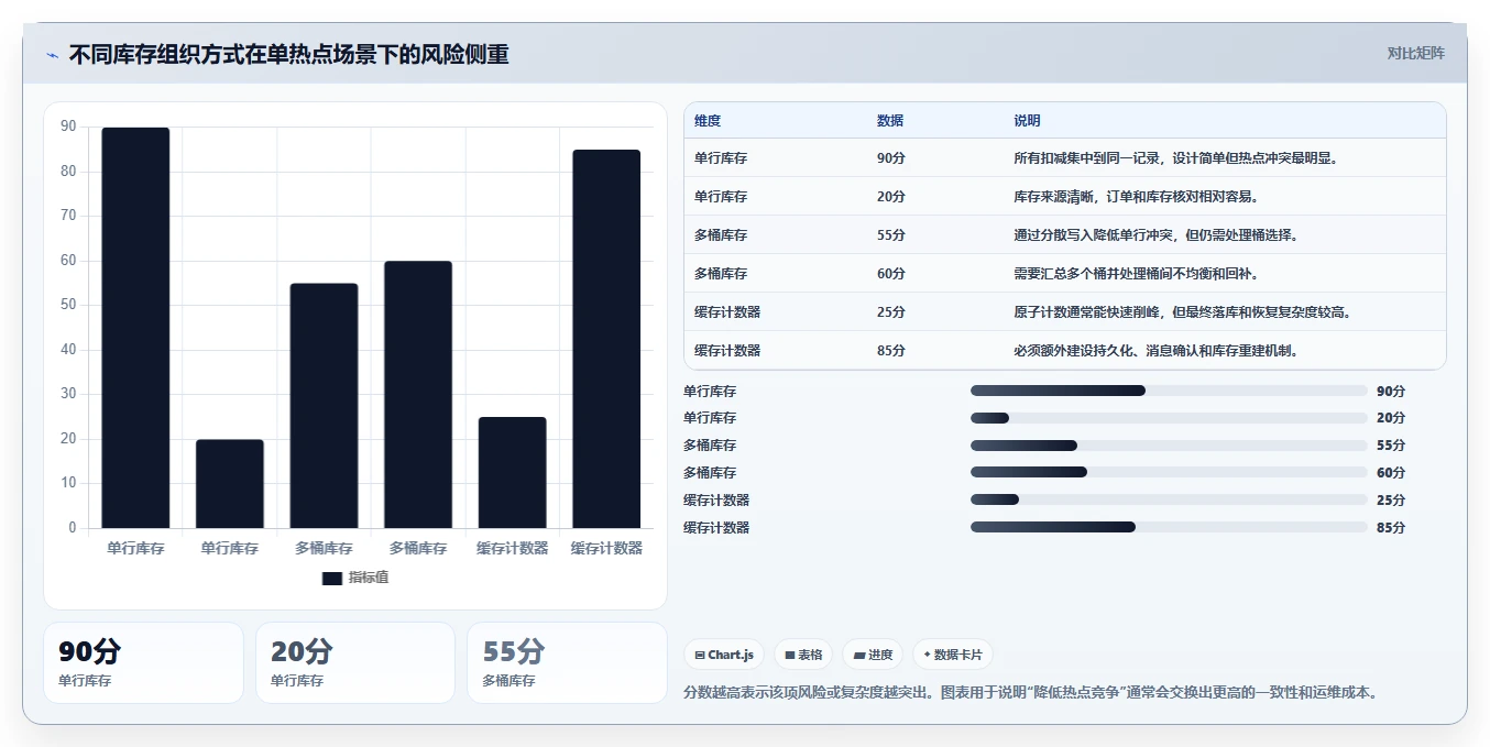 数据库存：项目经理选型思路：高并发秒杀应重点评估并发扣减