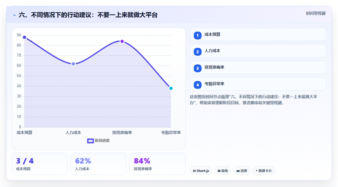 六、不同情况下的行动建议：不要一上来就做大平台