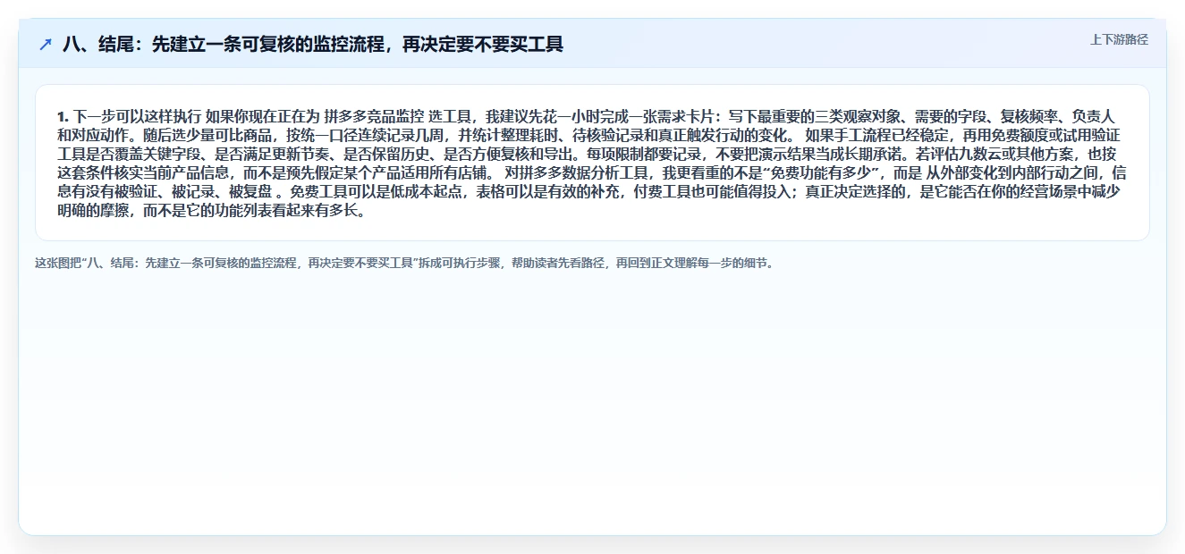 八、结尾：先建立一条可复核的监控流程，再决定要不要买工具