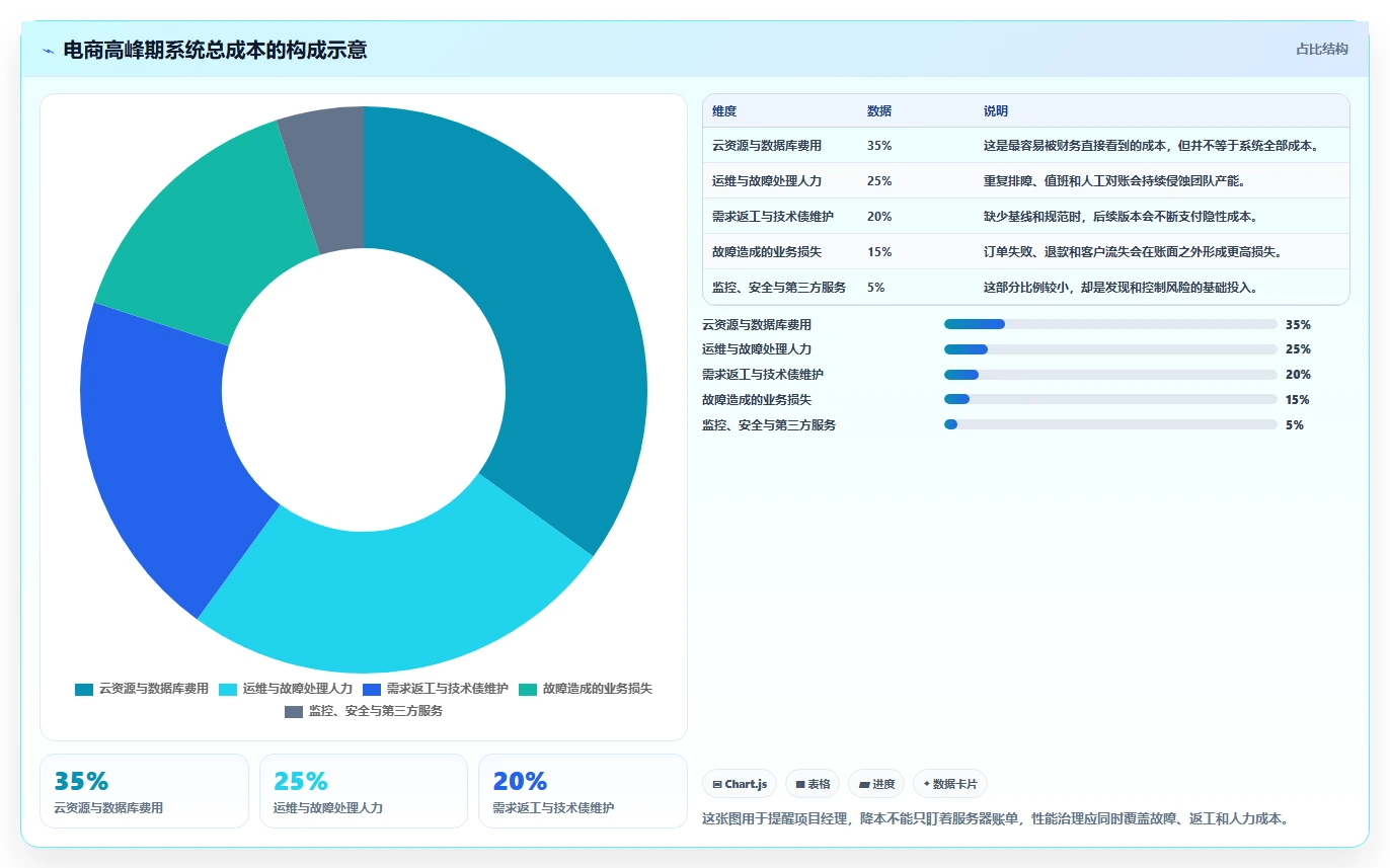 电商系统开发：项目经理改善方案：告别高峰期卡顿，逐步实现降低长期成本