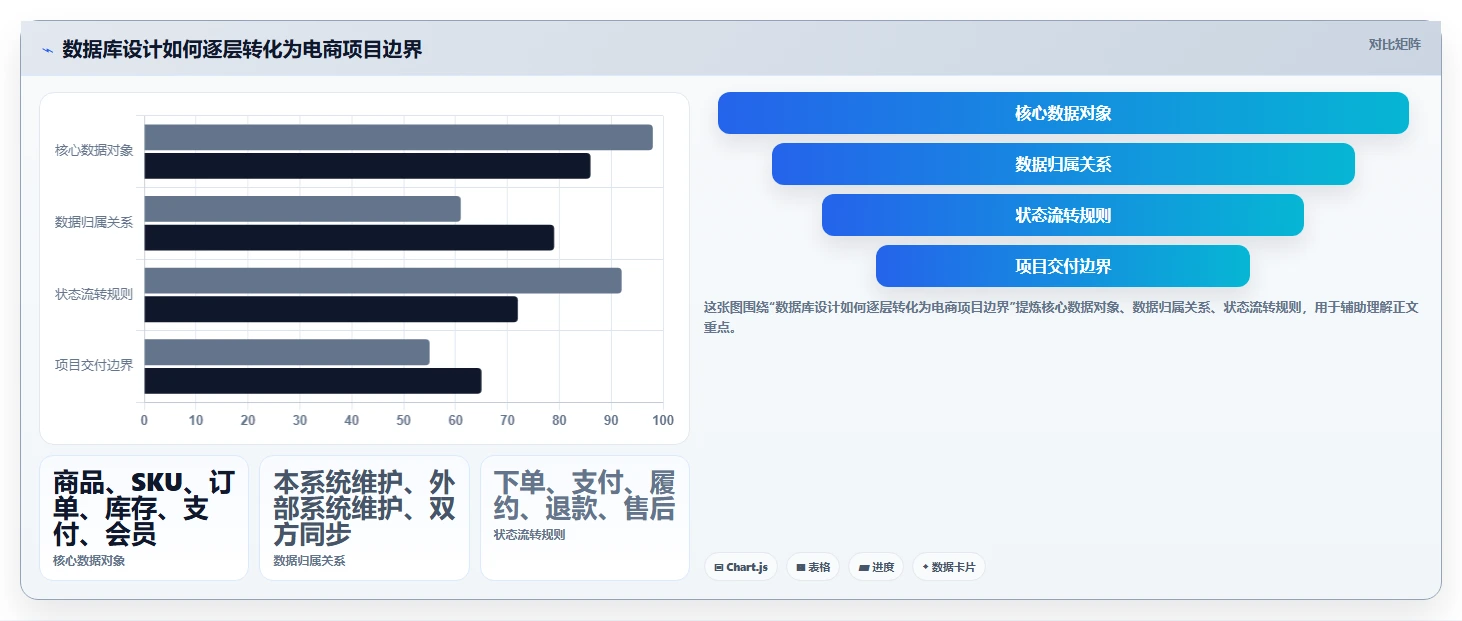 电商系统开发：企业管理层一页讲清：数据库设计与明确项目边界的关系