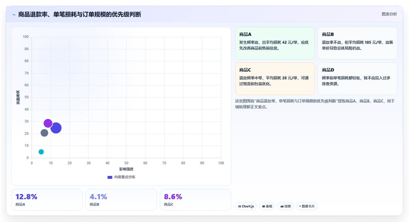 电商利润计算：店铺老板核心指标：判断退款损耗是否正在缓解平台费用不清