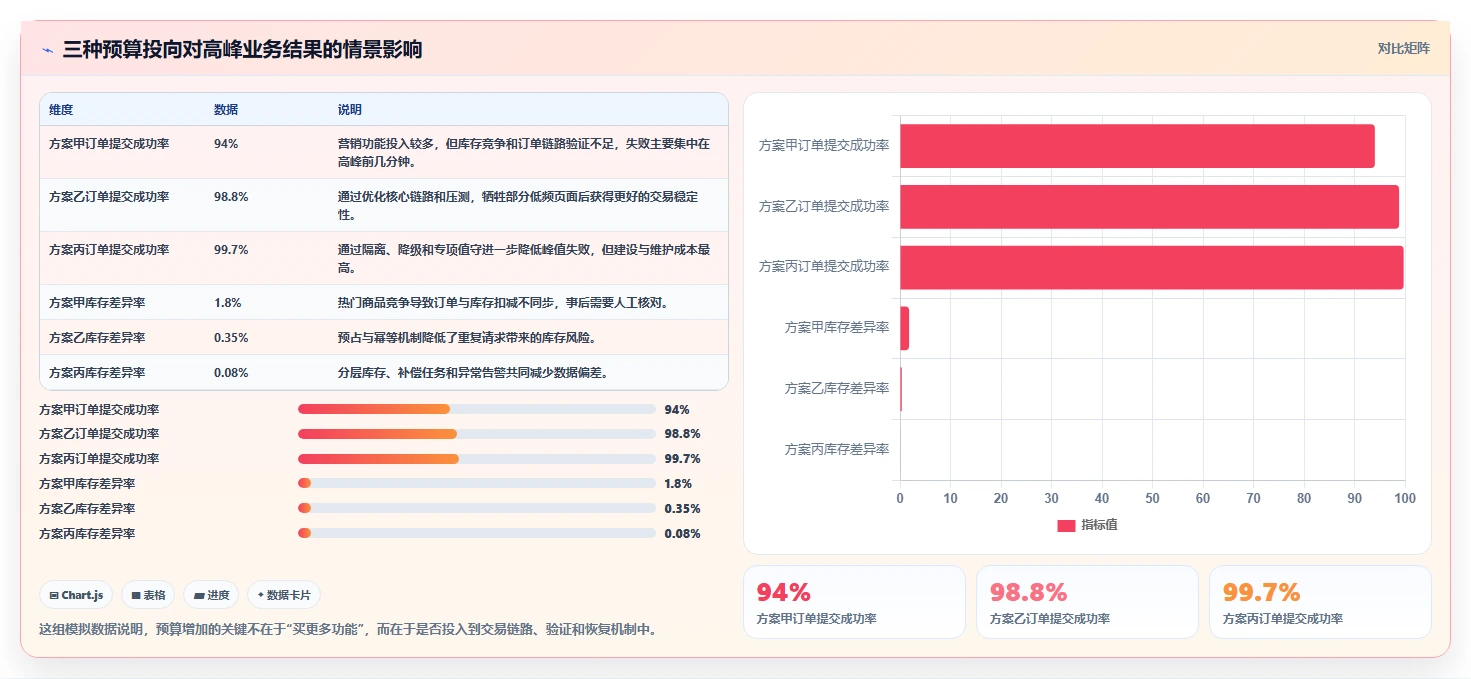 电商系统开发：运营负责人对比指南：不同项目预算方案如何影响保障高峰性能