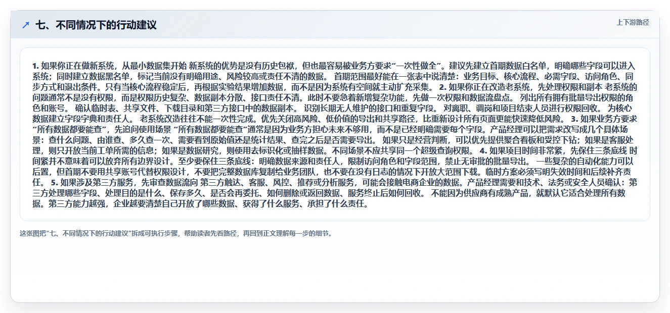 七、不同情况下的行动建议