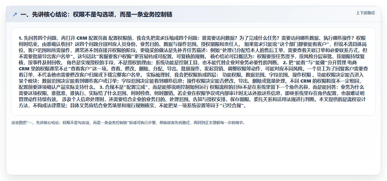 一、先讲核心结论：权限不是勾选项，而是一条业务控制链