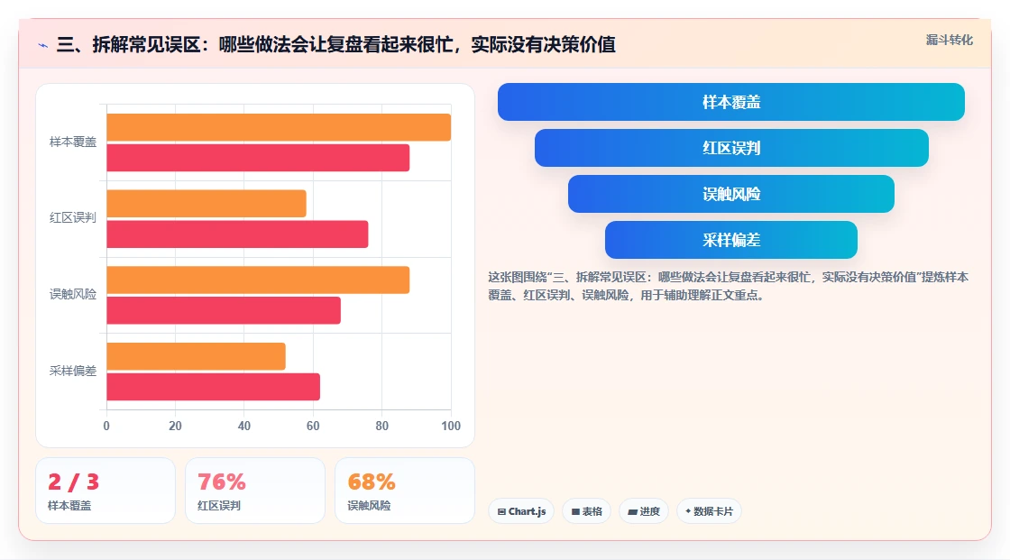 三、拆解常见误区:哪些做法会让复盘看起来很忙,实际没有决策价值