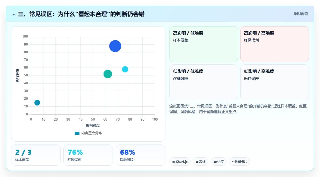 三、常见误区：为什么“看起来合理”的判断仍会错