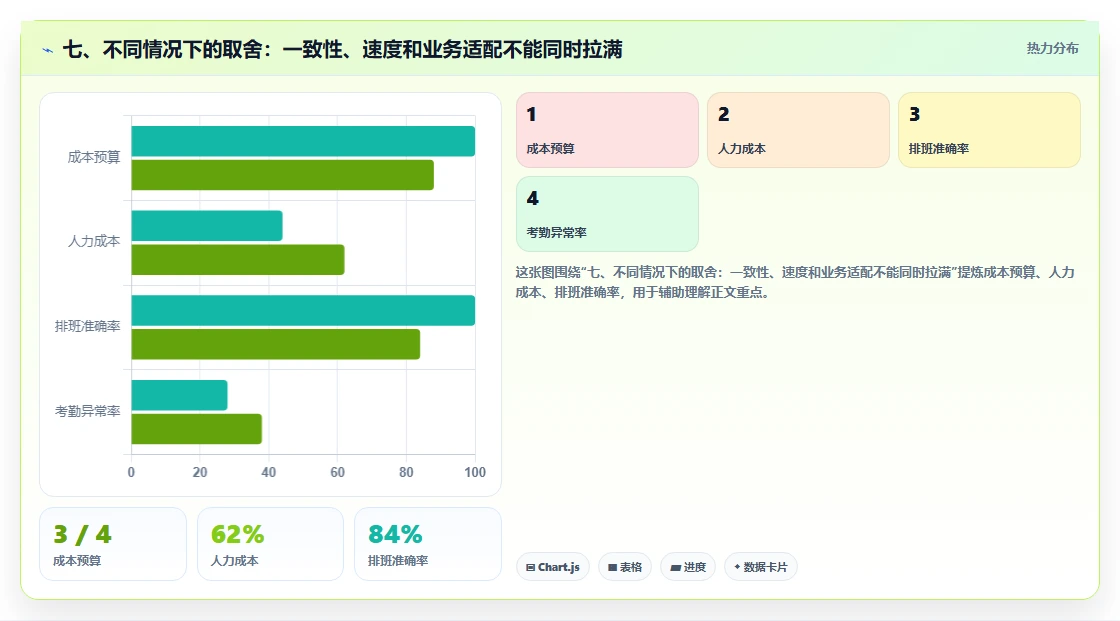 七、不同情况下的取舍：一致性、速度和业务适配不能同时拉满