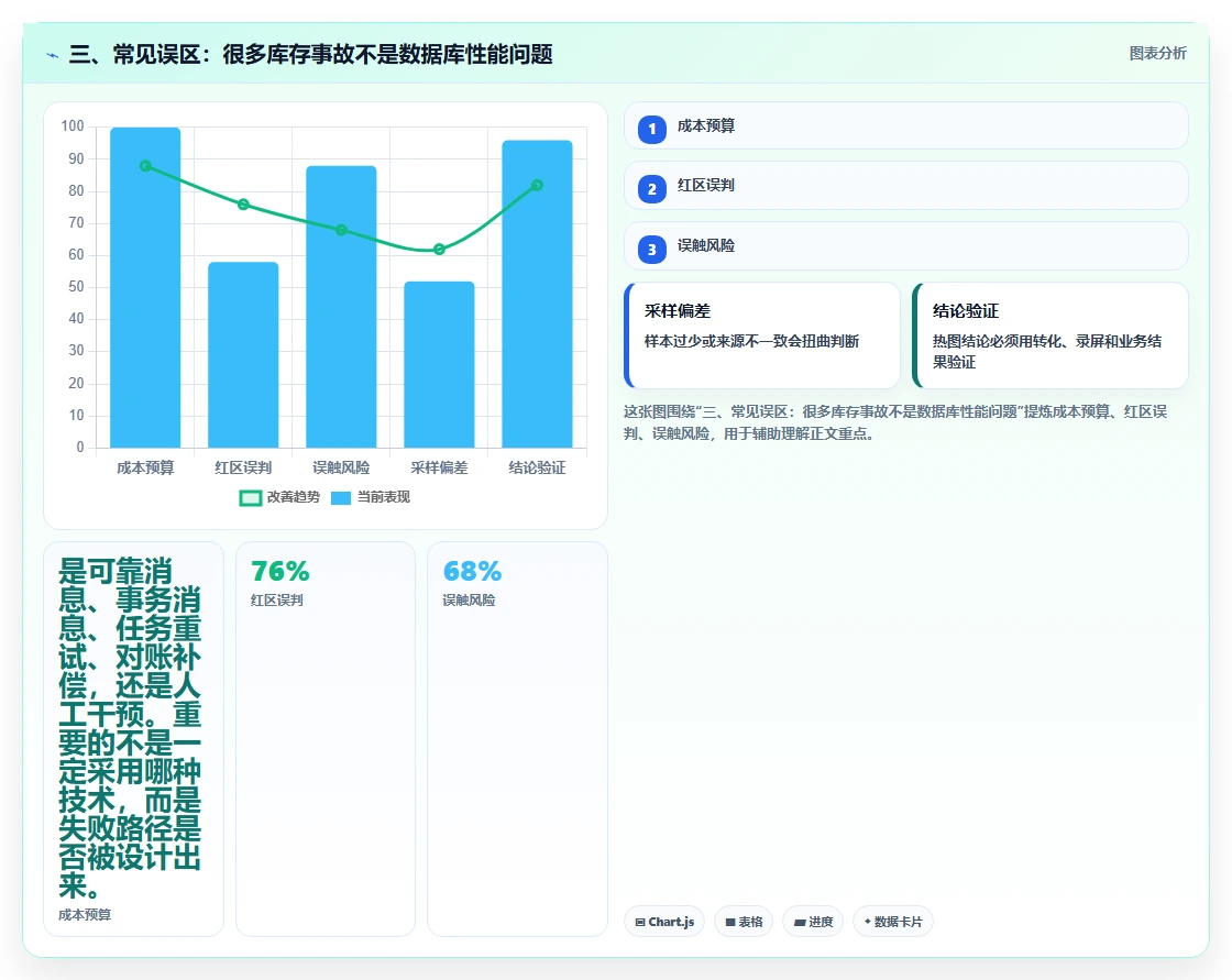三、常见误区：很多库存事故不是数据库性能问题