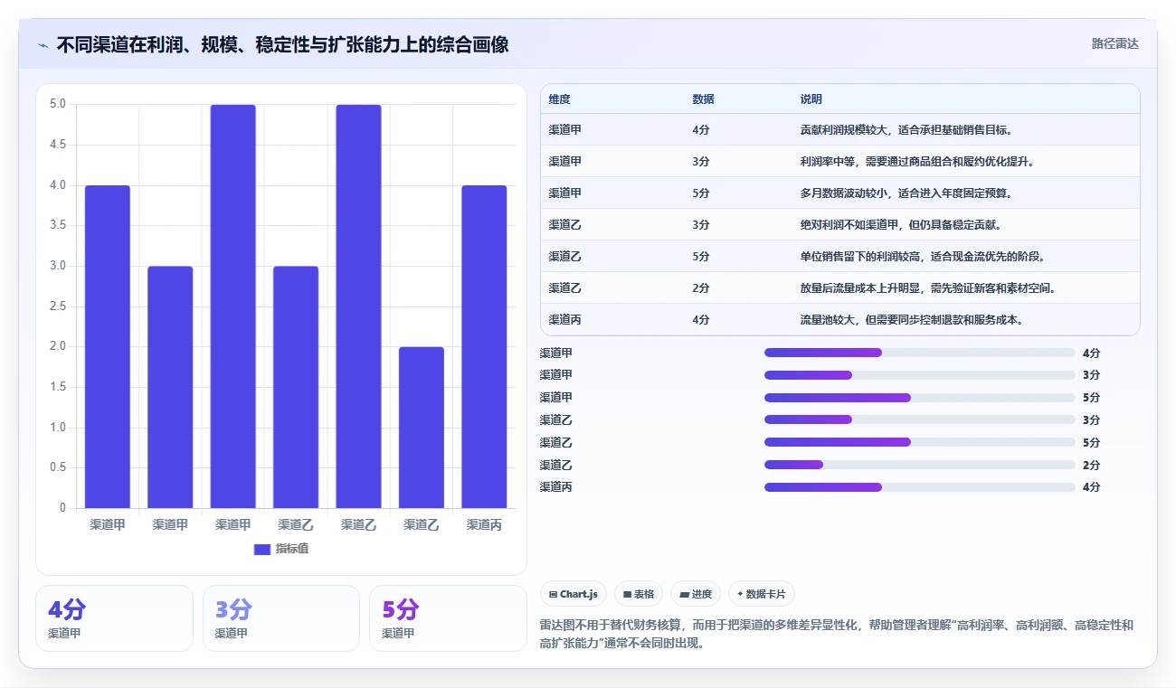 电商利润计算:投放人员年度规划:老板汇报怎样持续改善比较渠道价值